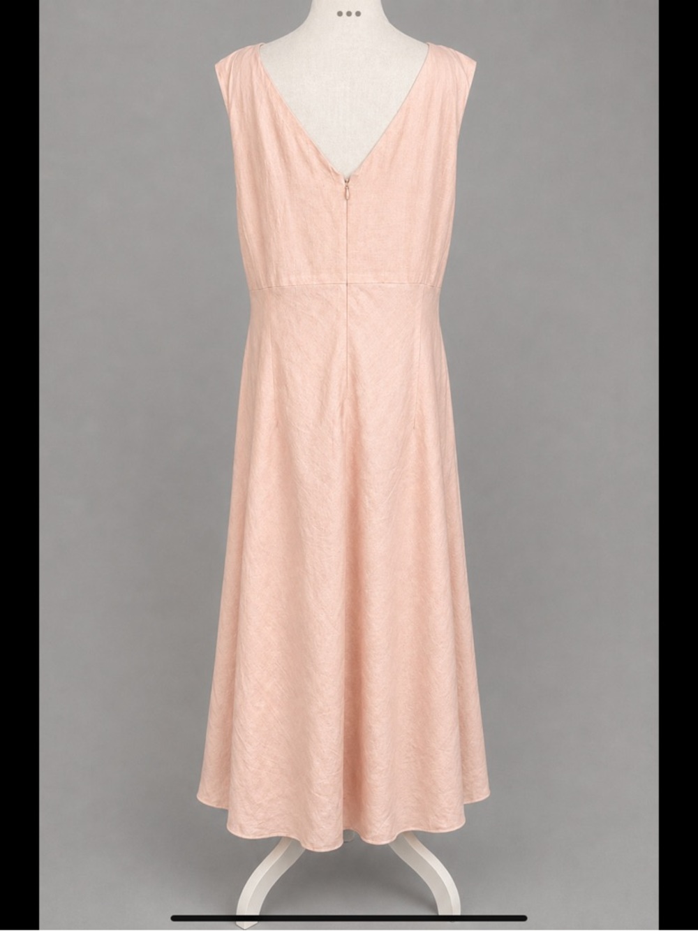 Adrianna Papell Woman 18W Blush Pink Linen Blend Embroidered Midi Dress Plus - Picture 5 of 16